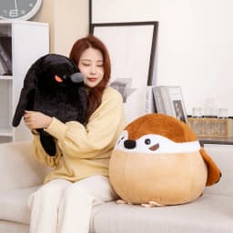 35/40cm Cute Sparrow Crow Plush Toy Standing Stuffed Bird Animal Doll Soft Shaped Lifelike Children Toys