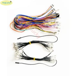 2 Players Xin Mo Cable Joystick PC USB Encoder Wiring 2.8mm&4.8mm Arcade Button Cables Sanwa Joystick 5pin DuPont Cable