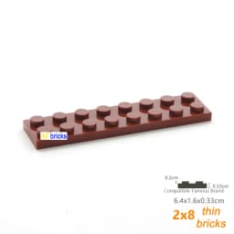 80pcs Bulk Building Blocks Thin Figures Bricks 2x8 Dots 13Color Educational Creative Size Compatible With 3034 Toys for Children