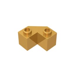 Gobricks GDS-610 Brick 2x2 w. angle 45 degrees compatible with lego 87620 children's DIY Educational Building Blocks