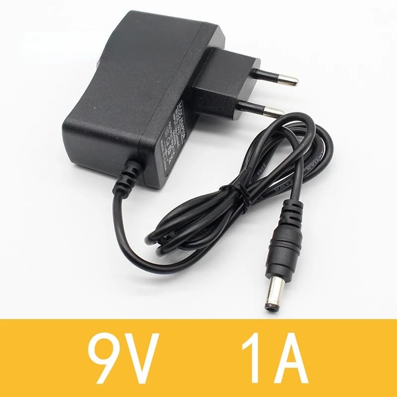 1pcs 9v 1a DC Power Adapter EU 5.5mm*2.1mm Interface Power Supply 100-240V AC Adapter for Arduino UNO MEGA