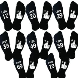 Funny Rude 18th 21st 30th 40th 50th 60th 70th 80th Happy Birthday Party Decoration Socks Sister Friend Wife Husband Mom Dad Gift