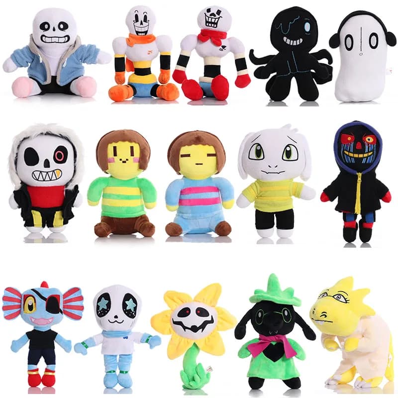 20 Styles Undertale Plush Toys 20-30cm Undertale Sans Plush Papyrus Ootopus Music Alphys Frisk Plush Stuffed Toys for Kids Gift