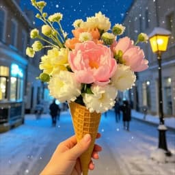 Simulation Crispy Big Mac Real Gelato Ice Cream Cone ASMR Sound Waff Model Food DIY Props Sameple Flower Bouquet Festival Ikeban