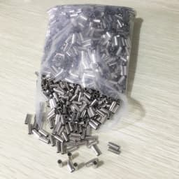 100pcs /lot Copper Round Fishing Black Tube Wire Pipe Aluminum Crimp Sleeves Pesca Connector Fishing Line Accessories Tool