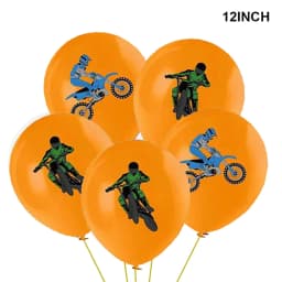 Motocross Birthday Party Decoration Cake Cupcake Toppers Motorcycle Banner Cake Decor for Man's or Boy's Birthday Party Supplies