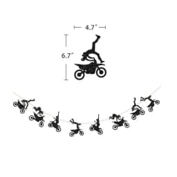 Motocross Birthday Party Decoration Cake Cupcake Toppers Motorcycle Banner Cake Decor for Man's or Boy's Birthday Party Supplies