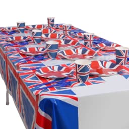 Union Jack Plates paper Cups Napkins Set Britain UK England British Flag disposable Tableware Kit party Decoration