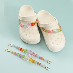single sales candy lace Shoe Decoration Buckle Charms string Accessories muti-color DIY Combination for sandals girls woman