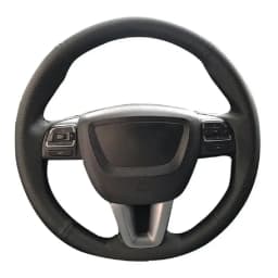 Car Steering Wheel Cover Customized Car Accessories Artificial Leather Braid For Seat Leon Alhambra Toledo 2011 2010 2012