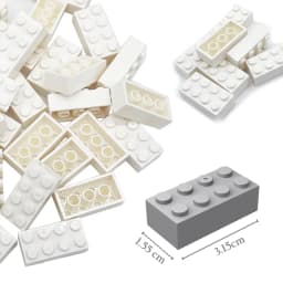 2x4 Classic Bricks 3001 Colorful Bulk Building Blocks 150-750pcs Grey Orange Pieces Compatible with All Major Brick Brands Toys
