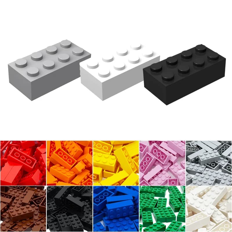 2x4 Classic Bricks 3001 Colorful Bulk Building Blocks 150-750pcs Grey Orange Pieces Compatible with All Major Brick Brands Toys