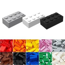 2x4 Classic Bricks 3001 Colorful Bulk Building Blocks 150-750pcs Grey Orange Pieces Compatible with All Major Brick Brands Toys