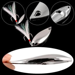 1Pcs 5g-20g Metal Spinner Spoon Lures Trout Fishing Lure Hard Bait Sequins Paillette Artificial Baits Gold Silver Fishing Tackle