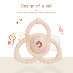 Silicone Teethers for Baby Flower Style Teething Rings Baby Accessories Toys for Newborn Baby 0 12 Month Rattle Toys for Babies