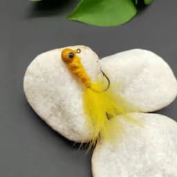 Fishing Crappie Jig Heads 5PCS Marabou Feather Jig Head Hooks Fishing Lures Kit for Walleye Panfish Sunfish Bluegill Perch Bait