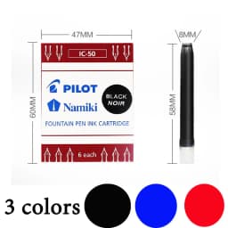 PILOT Fountain Pen Cartridge IC-50 Carbon-free Ink For78G 88G Portable Ink Bag Refill Replacement Core Office Stationery