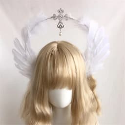 2022 Gorgeous Vintage Mary Baroque Tiara Headwear Gothic Lolita Black Rose Devil Feather Wings Goddess Sun Halo Crown Headband