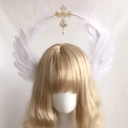2022 Gorgeous Vintage Mary Baroque Tiara Headwear Gothic Lolita Black Rose Devil Feather Wings Goddess Sun Halo Crown Headband