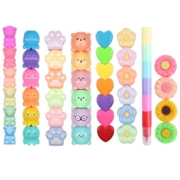 1pcs Creative Cat Claw Bear Shape Highlighter Wholesale Cartoon Cute Student Line Color Marker Note Marker Pen