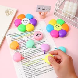 1pcs Creative Cat Claw Bear Shape Highlighter Wholesale Cartoon Cute Student Line Color Marker Note Marker Pen