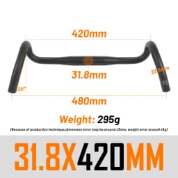UNO FL12 Gravel Bike Handlebar 31.8x400/420/440/460mm Outer Drop Bar Ultralight Bicycle Handle Road Bicycle Flared Bar