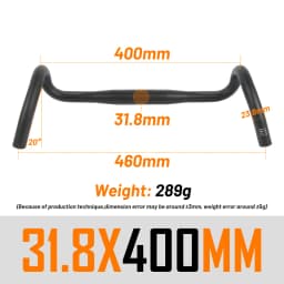 UNO FL12 Gravel Bike Handlebar 31.8x400/420/440/460mm Outer Drop Bar Ultralight Bicycle Handle Road Bicycle Flared Bar