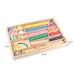 Montessori Geometric Sticks Box/ Cork Worktable Mathematics Materials for Primary Elementary Educational Equipment Learning Tool