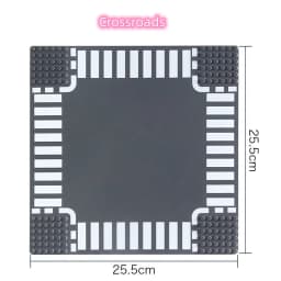 Building Blocks Accessories Floor 25.5*25.5cm City Roads Street Compatible Lego Small Particles DIY Children's Toys Creative