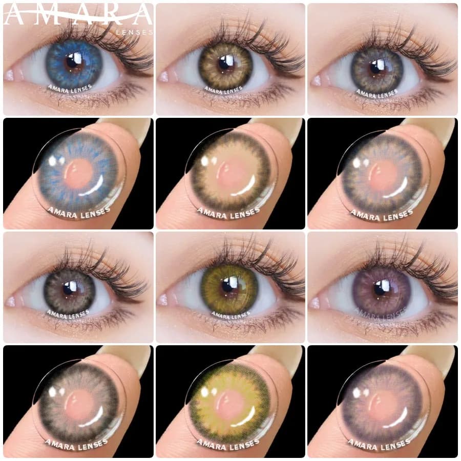 AMARA MIKI Series1 Pair Colored Contact Lenses Natural Look Brown Eye Lenses Gray Contact Blue Lenses Fast Delivery Green Eye