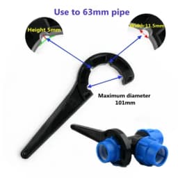 20/25/32/40/50/63mm PE Pipe Fast Connecting Fittings Wrench PVC Tube Valve Lock Nut Special Wrench Irrigation Tubing Repair Tool