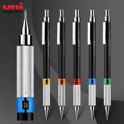 UNI Mechanical Pencil M5-552 Metal Grip 0.3/0.5/0.7/0.9mm Low Gravity Non Stop Lead for Students Drawing Sketching Stationery
