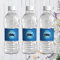 30pcs Custom Bar Mitzvah Water Bottle Labels Stickers Personalise Bat Mitzvah Tefillin Jewish Party Sticker Hebrew Any Language