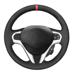 Car Steering Wheel Cover Braid Anti-Slip Black Suede Leather For Honda CR-Z CRZ 2011 2012 2013 2014 2015 2016 Car Accessories