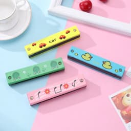 3Pcs 16 Holes Harmonica Musical Instrument Montessori Educational Toys Cartoon Pattern Kids Wind Instrument Children Gift Kids