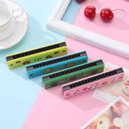 3Pcs 16 Holes Harmonica Musical Instrument Montessori Educational Toys Cartoon Pattern Kids Wind Instrument Children Gift Kids