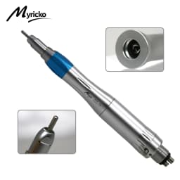 Myricko Style Dental Slow Low Speed External Single Water Spray Contra Angle Straight Air Motor Handpiece 4 Holes Rotation