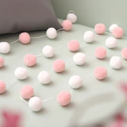 2.5Meter Colorful Pompom Pendant Garland Ins Nordic Style Wool Felt Ball String DIY Handmade Nursery Children Room Decor