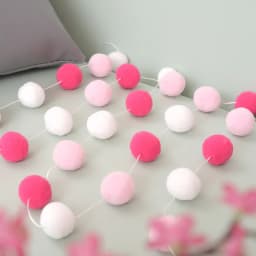 2.5Meter Colorful Pompom Pendant Garland Ins Nordic Style Wool Felt Ball String DIY Handmade Nursery Children Room Decor