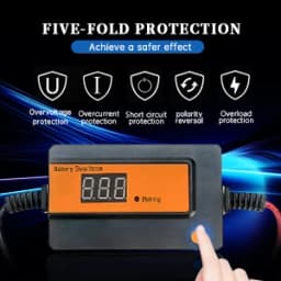 2A Auto Pulse Desulfator for  Lead Acid Batteries 12/24/36/48V Battery Regenerator with U Ring