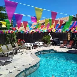 Colorful 100m Triangle Flag Pennant Bunting String Banner Garland Festival Party Holiday Home Garden Decoration