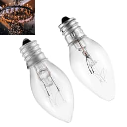 10pcs C7 7/10W E12 Bulb 110v/220v 52*23mm/2.05*0.91inch Christmas Chandelier Light Plug-in Flea Trap Salt Lamp Mini Candle Shape