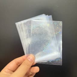 50PCS 58x87mm 65x90mm Laser Foil Big Star Card Sleeves For Game Storage Bag Board Protector Trading Idol Cards Shield Cover