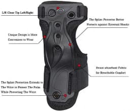 CTHOPER Skiing Wrist Guard Gloves Roller Skating Wrist Palms Protective Gear Wrist Support for Snowboarding Skateboard