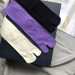 High Quality Combed Cotton Split Toe Socks Unisex Simple Comfortable Two-Toed Socks Japanese Harajuku Men Women's Tabi Socks