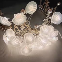2m 20LED Seashell Starfish Sea String Lights Battery Powered Fairy Lights Mermaid Under Sea Theme Wedding Birthday Party decor