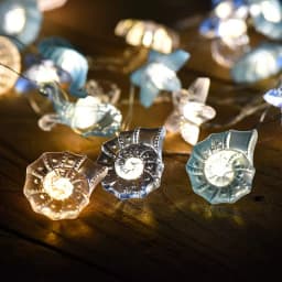 2m 20LED Seashell Starfish Sea String Lights Battery Powered Fairy Lights Mermaid Under Sea Theme Wedding Birthday Party decor
