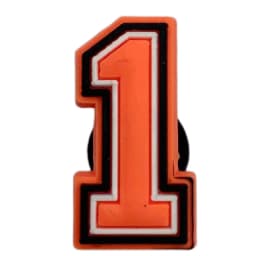 Number Shoe Charms for Crocs Accessories Orange Badge Unisex Clogs Buckle Kids Pins Decoration Jean Wristbands Shoes Accessories