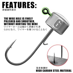 Ned Rig Jig heads Fishing Hooks 1.8-6g Tumbler Ajing For Soft Worm Lure Bass Fish Pesca Rockfish Pike Trout Accessories