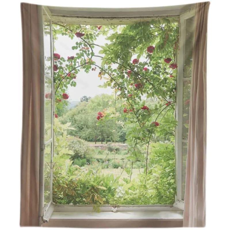Tapestry Aesthetics Painting Window Poster Wall Hanging Bohemia Decoration Exclusive House for Teenagers
